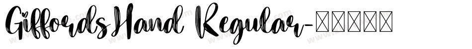 GiffordsHand Regular字体转换